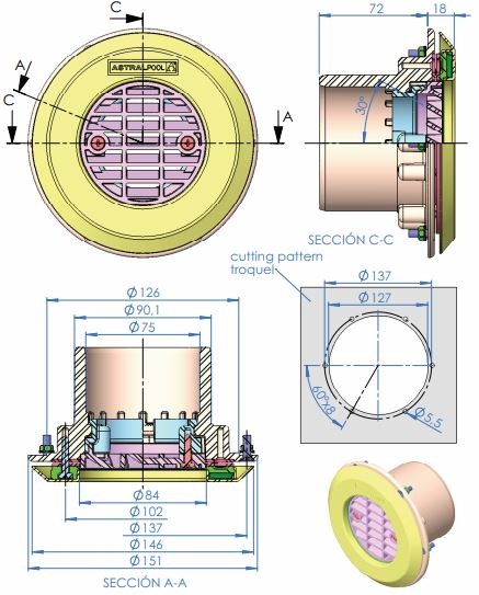 High Volume Suction Inlet Dims